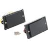 Walfront Pickup Humbucker per Chitarra Elettrica Chiuso 2 Pezzi Pickup a Doppia Bobina di Ricambio Adatto per Chitarra LesPaul con Suono di Chitarra Ricco e Caldo (BLACK)