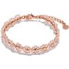 Vestopazzo Micro Rose Gold Bracciale Cristalli Fiore