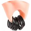 Vankula Anello da Naso 10 PCS in acciaio chirurgico 16G 8mm Septum Nostril Daith Helix Rook piercing Clicker Gioielli Uomo Donna Nero