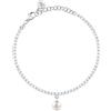 Morellato Bracciale Donna in Argento 925% riciclato, Collezione PERLA, Tennis con Ciondolo