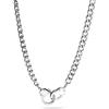 Bling Jewelry Collana Con Catena A Maglia Dichiarativa In Acciaio Inossidabile Tono Argento Con Pendente A Mano Con Bracciale Per Uomo E Donna Stile Motociclista Punk Rocker
