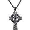 REDSUN Collana con ciondolo a forma di freccia vichinga, martello di Thor, in argento sterling 925, con ciondolo a forma di croce, ciondolo celtico, amuleto, gioiello per uomo, figlio, ragazzo, donna