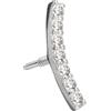 PIERCINGLINE Raccordo a vite in oro 14 carati con filettatura 0,8 mm, arco moissanite 0,042 kt, senza spina labret, piercing per orecchio, colore a scelta, 0,8 mm Gewinde, Oro 14 carati (585