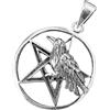 Kiss of Leather - Ciondolo a forma di pentacolo con corvo in argento 925, n. 80