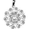 Giuseppe Di Rienzo Gioielli Di Rienzo Giuseppe Gioielli Ciondolo Presentosa dʼAbruzzo con Un Cuore | Argento 925‰ Rodiato CI PT01A