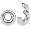 Vankula Pesi per lobi Peso Lobo Orecchie ear dilatatori weights in Acciaio inossidabile Cerchio pesante piercing espansori Gioielli Uomo Donna 6mm 8mm Nero Argento Oro (Argento, 6mm(2G))
