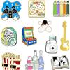 Mayplous 11 pezzi Distintivi di smalto Distintivi di spille Spille per badge in metallo Spille per donna uomo adolescente Bello per borse Giacche Zaino Jeans Artigianato fai-da-te (Entertainment)