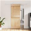 Vidaxl Porta scorrevole Naturale e Bianco 80 x 210 cm