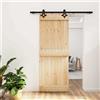 Vidaxl Porta scorrevole Naturale e Nero 80 x 210 cm
