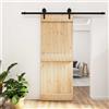 Vidaxl Porta scorrevole Naturale e Nero 80 x 210 cm