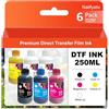 Nalifystic 250 ml di inchiostro DTF per stampa tessile, pellicola PET trasferimento termico per stampanti DTF ET-8550 8500 2800 ET-2803 DX5/7 L1800/800 con testina di stampa DX5 DX7 5113 XP600 I3200 4720 TX800