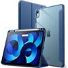 JETech Custodia SOLO per iPad Air 11 Pollici M4/M3/M2 (2026/2025/2024), iPad Air 5/4 (2022/2020, 5a/4a) con Portapenne, il Involucro Posteriore Trasparente Supporto Cover Sottile per (Navy)