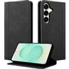 CASAFUNY Custodia per Samsung Galaxy S25 Plus/S25+ 5G/S24 Plus Cover a Libro Portafoglio in Pelle PU Protettiva per Samsung S25 Plus 5G, Flip Caso Custodia per Samsung Galaxy S25+ Plus 5G, Nero