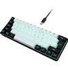 Snpurdiri 60% tastiera da gioco cablata, sensazione meccanica, piccola mini tastiera, tastiera RGB compatta portatile per PC, Mac, Office, Gaming (61 tasti, bianco e nero)