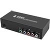 Tyatocepy AV Component Video Splitter 1 in 4 Out, 4 vie RCA/YPbPr Component AV Video Switch Box; per DVD spina EU, 500435729A2