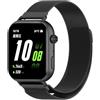 GIOPUEY Cinturini Compatibile con Honor Watch X5i, Cinturino in Acciaio Inossidabile Intrecciato [Magnetico] - Black