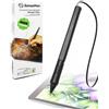SonarPen - Pennino sensibile alla pressione con pulsante di reiezione del palmo e scorciatoia, senza batteria, compatibile con iPad/iPhone/Android/Switch/Chromebook (Nera)