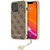 Guess GUHCP13LGF4GBR - Custodia per iPhone 13 Pro / 13 6,1, collezione 4G, colore: Marrone