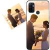 KARTXITAI Cover Personalizzata Compatibile con Oppo A53/OPPO A53s/OPPO A32 con Foto Testi logo,Custodia Morbido TPU Silicone Gel Trasparente Custom Case con Immagine,Testo+1 x Cinturino Universale