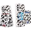 Ｈａｖａｙａ for Cover Samsung A54 5G Magsafe Compatible Custodia Samsung Galaxy A54 5G con Porta Carte staccabile 2 in 1 portafoglio donna e uomo - Mucca Nero