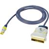 All4u - Cavo S-Video BBVS 10, da 5 m, con presa SCART maschio - maschio, 4 pin, presa in metallo cromato, colore: Blu