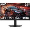 HKC Monitor Gaming 24 Pollici, Fast IPS, Full HD 1920 × 1080, 240Hz (UP To 260Hz), 1ms MPRT, HDR400, 90% DCI-P3, VESA 100×100, HDMI 2.0 & DisplayPort 1.4, Low Blue Light