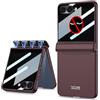 COQUE Custodia Galaxy Z Flip 7 Con pellicola per la privacy,Pellicola Protettiva Guscio Integrato Guscio Pieghevole All-Inclusive,Cover Telefono Pieghevole per Samsung Galaxy Z Flip 7 5G-Borgogna