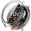 YKNIUFLY Cover Compatibile con Amazfit Active 2, PC + Schermo Temperato Pellicola Integrata, Cassa Dell'orologio Anticaduta e Antigraffio.(Trasparente)