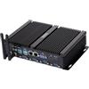ANDAQI Fanless Industrial PC, Mini Computer, Celeron 1037U, Windows XP / 11 or Linux Ubuntu, IM02, VGA, HDMI, 2 x LAN, 4 x COM, 4 x USB2.0, 4 x USB3.0, 8G RAM, 128G SSD