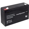 akku-net POWERY® Powery batteria al piombo (multipower) MP12-6 compatibile con YUASA tipo NP12-6 6V 12Ah