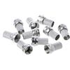 XuQiZZpp 10 pezzi 75-5 F connettore a vite per cavo coassiale satellitare RG6 Tw connettore tappo protezione spina adattatore presa cavo coassiale saldatura pannello paratia O Press