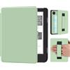 FINTIE Cover per 6'' Kobo Clara Colour 2024 / Kobo Clara BW 2024 / 2E 2022 | Custodia Sottile e Leggera con Cinturino Auto Sveglia/Sonno, Verde