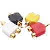 Alnicov 4 pz Adattatore RCA Y Splitter Placcato Oro, RCA 1 Maschio a 2 Femmina Y Splitter Connettori per Subwoofer Car Stereo Amplificatore TV Ecc.