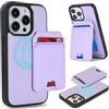 Ｈａｖａｙａ for Cover iPhone 15 Pro Max Magsafe Compatible Custodia iPhone 15 Pro Max con Porta Carte staccabile 2 in 1 portafoglio donna e uomo - Viola