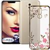 mtb more energy® Custodia Bloomy per Huawei Mate 20 Lite (6.3'') - Oro - Flessibile - TPU Silicone Case Cover