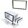 Audioproject A386.2 - 20 - Set di mascherina autoradio autoradio 2 DIN compatibile con Opel Agila Astra Corsa C Combo Omega Vectra Meriva Vivaro Zafira Suzuki Ignis doppio DIN telaio da incasso grigio