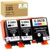 JoyPrinting T266 T267 Cartucce d'inchiostro compatibili per Epson T2661 T2670 per Workforce WF-100W WF‑110W WF 100W 110W stampante (2X Nero, 9ml | 1x Colore, 11ml)