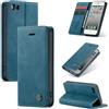 Phernykas Cover per iPhone 5/iPhone 5S Libro Pelle Portafoglio, [Porta Carte] [Magnetica] Premium PU Flip Wallet Custodia Cellulare Protection per iPhone 5/iPhone 5S Leather Case, Blu-verde