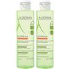 A-Derma Exomega Control Gel Detergente Emolliente 2 in 1 (viso, corpo, capelli) 200ml - Pelle secca a tendenza atopica, Lenisce la sensazione di prurito, Elimina crosta lattea 2x200 ml