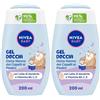Nivea Baby Gel Doccia Dolce Nanna dai Capelli ai Piedini 200 ml, Detergente neonato corpo e capelli 2x200 ml