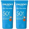 Bilboa Ohi Vita-mina Crema Viso Solare SPF 50+ con multivitamina 2x40 ml