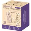CLEARALIF Fogli ammorbidenti per bucato, profumo di lavanda, 160 lavaggi, ecologici, ideali per viaggi, appartamenti, dormitori.