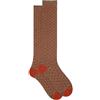 Gallo Calze lunghe uomo cotone beige fantasia pois