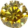 Generic Pietre di moissanite da 3,0-11 mm, taglio rotondo con certificato GRA per la creazione di gioielli e orecchini, 07 Giallo Dorato, 8.0mm