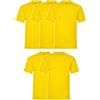 Fruit of the Loom, Valueweight, Maglietta da uomo a maniche corte, confezione da 5 pezzi, Giallo, M