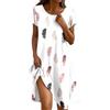 LKRSEEF Vestiti Donna Estivi Abito Estivo Donna Abiti Eleganti Corto Elegante da Vestito Vestitino Lungo di Cotone Tubino Vestitini Fresco Lunghi Taglie Forti 2XL in Lino Curvy Mare Spiaggia Boho Chic Comodi