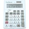 Lexibook, Calcolatrice da tavolo a 12 cifre con schermo LCD, 8 funzioni, tasti grandi, energia solare e batterie, bianco/grigio, C129