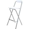 BellaHome Sgabello pieghevole bellahome quadro bianco 48,5x48x97 cm
