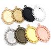 Wadsfred 10pcs 18x25mm Formato Interno 8 Colori di Stile Dell'annata Del Cammeo Cabochon Regolazione della Base Del Pendente di risultati della collana