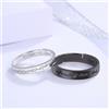 dibeillia 2 Pz/set Coppia Romantica Anelli Per Le Donne Degli Uomini Punk Cuore ECG Nero Bianco Per Sempre Amore Promessa Anello di Nozze Regalo di San Valentino